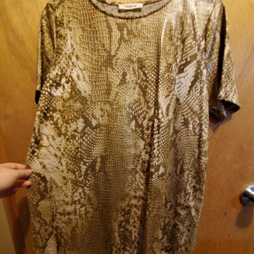 Tan snakeskin tunic